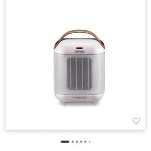 White and Brown Portable Heater with Modern Design